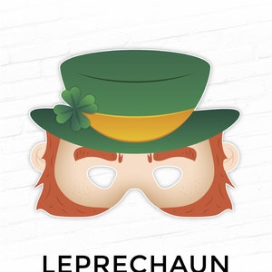 Leprechaun St Patty's Day Mask Printable Mask St Patricks Day Party ...