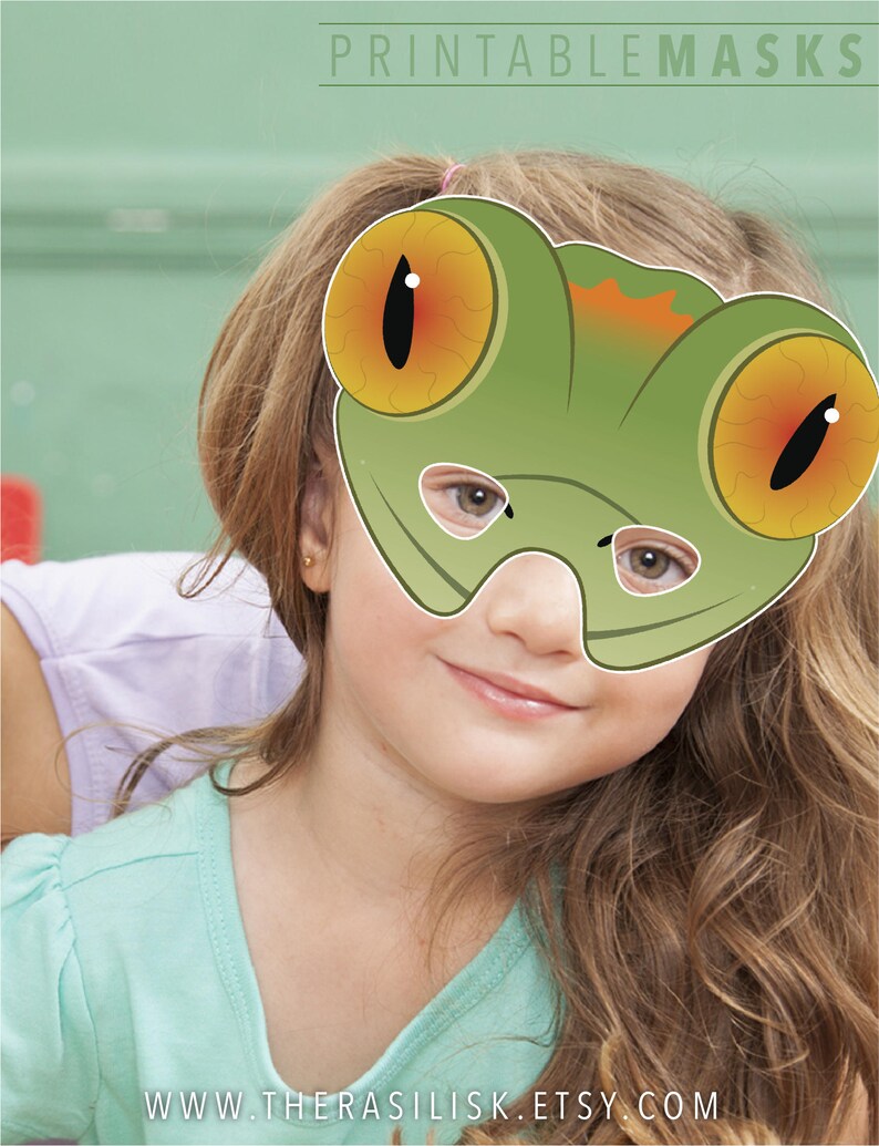 Printable Halloween Mask Lizard Mask Gecko Printable Mask | Etsy