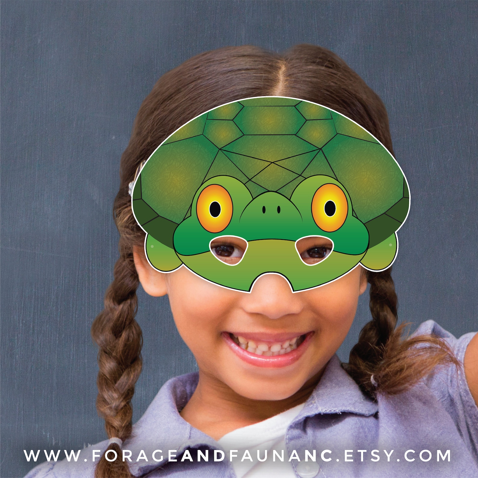 Turtle Printable Animal Mask Costume Snapping Turtle Box Tortoise and