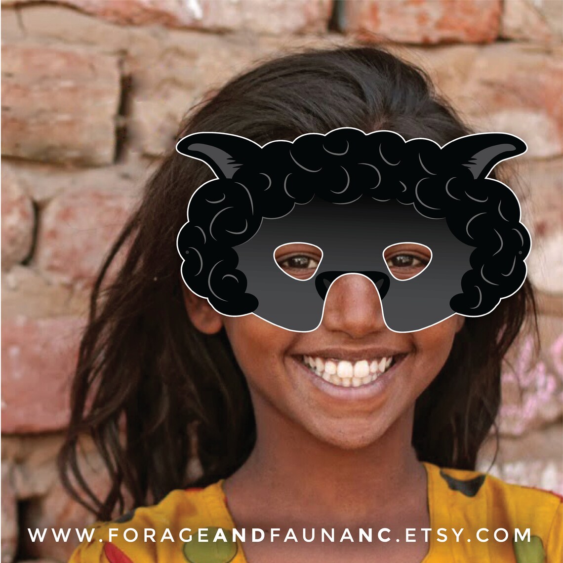Black Sheep Printable Mask Living Nativity Easter Printable - Etsy
