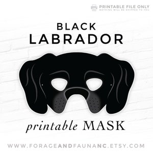 Download Yellow Lab Puppy Printable Mask Dog Labrador Photo Real Dog Etsy PSD Mockup Templates