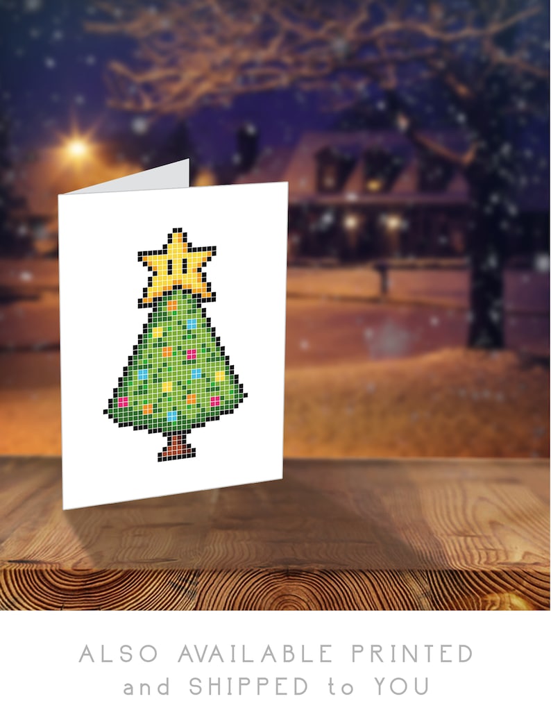 Printable Holiday Cards, Geeky Christmas Cards, Nerd Christmas Greeting ...