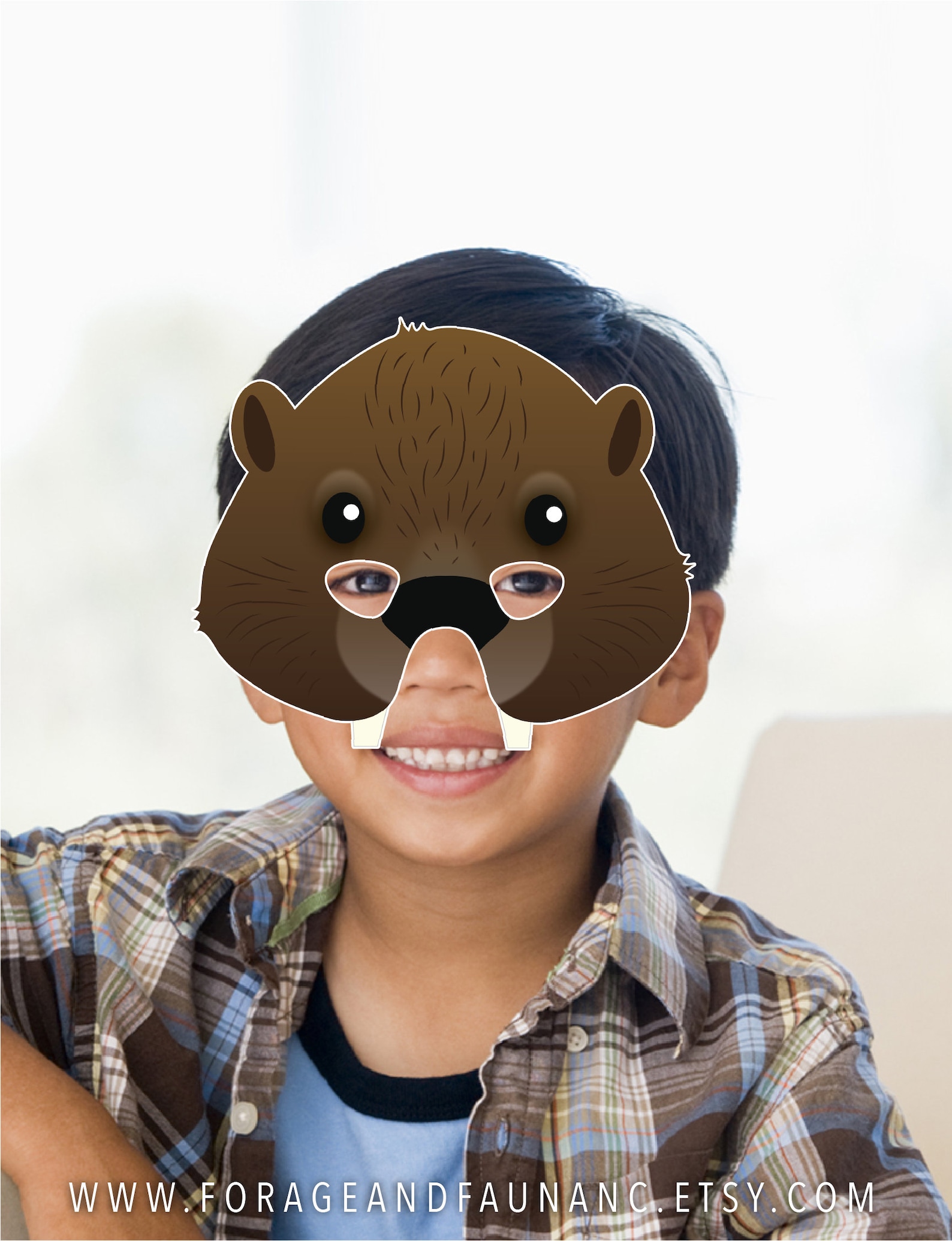 Groundhog Printable Mask Groundhog Day Beaver Mask | Etsy