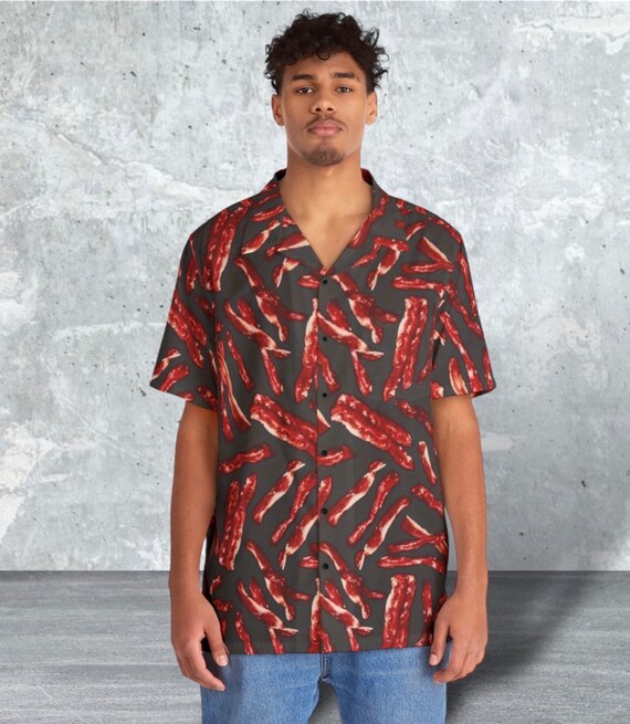 Mens Hawaiian Shirt Bacon Strips Funny Mens Button Down Shirt Party Shirts Mens Novelty Shirt Gag Gift for Him Mens Fashion Apparel Etsy