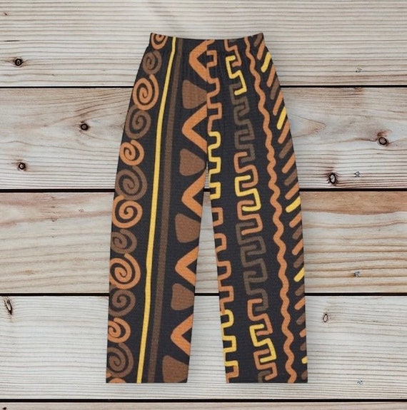 Ladies Whimsical Funky Aztec Design Pajama Pants Black and Gold Aztec Pattern Pj Pants Novelty Pj Bottoms Women s Lounge Pants Etsy Canada