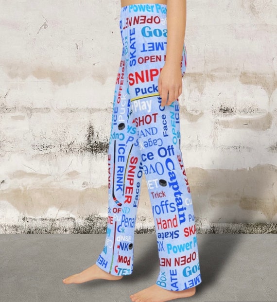 Kids Hockey Pajama Bottoms Sports Kid Gift Kids Pj Bottoms Child Lounge Pants Novelty Kids Lounge Pants Kids Summer Pjs Etsy Canada