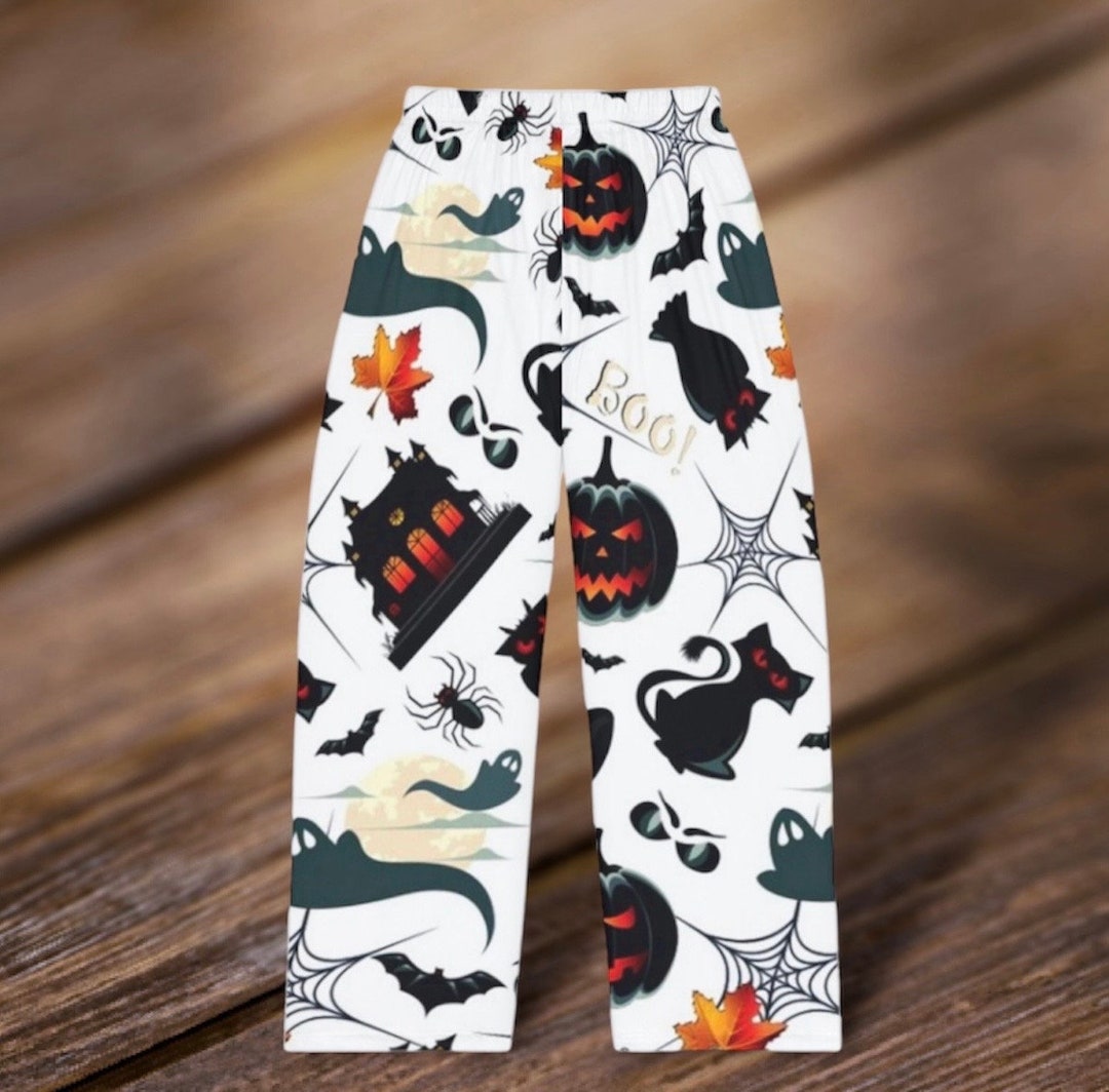 Womens Halloween Pj Pants Spooky Cute Ladies Pajama Pants Etsy