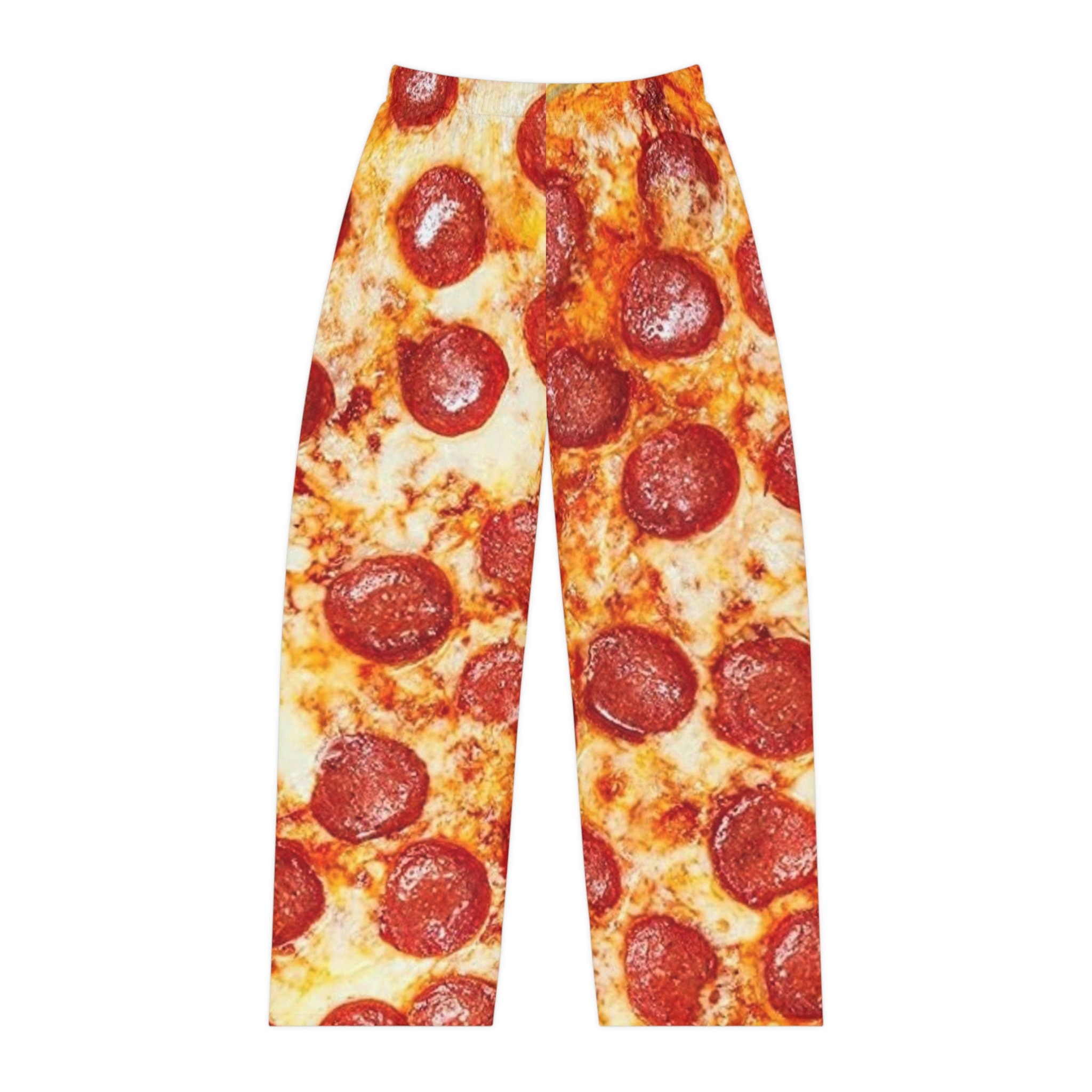 Women's Funky Pajama Pants, Pizza Lovers Gag Gift, Funny Pizza Pajama
