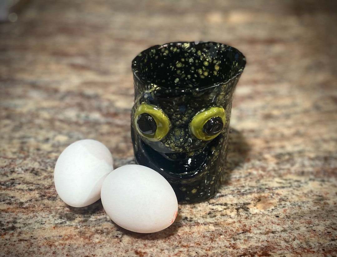 Ceramic Egg Separator, Funny Face, Ceramic Kitchenware, Clay Pottery