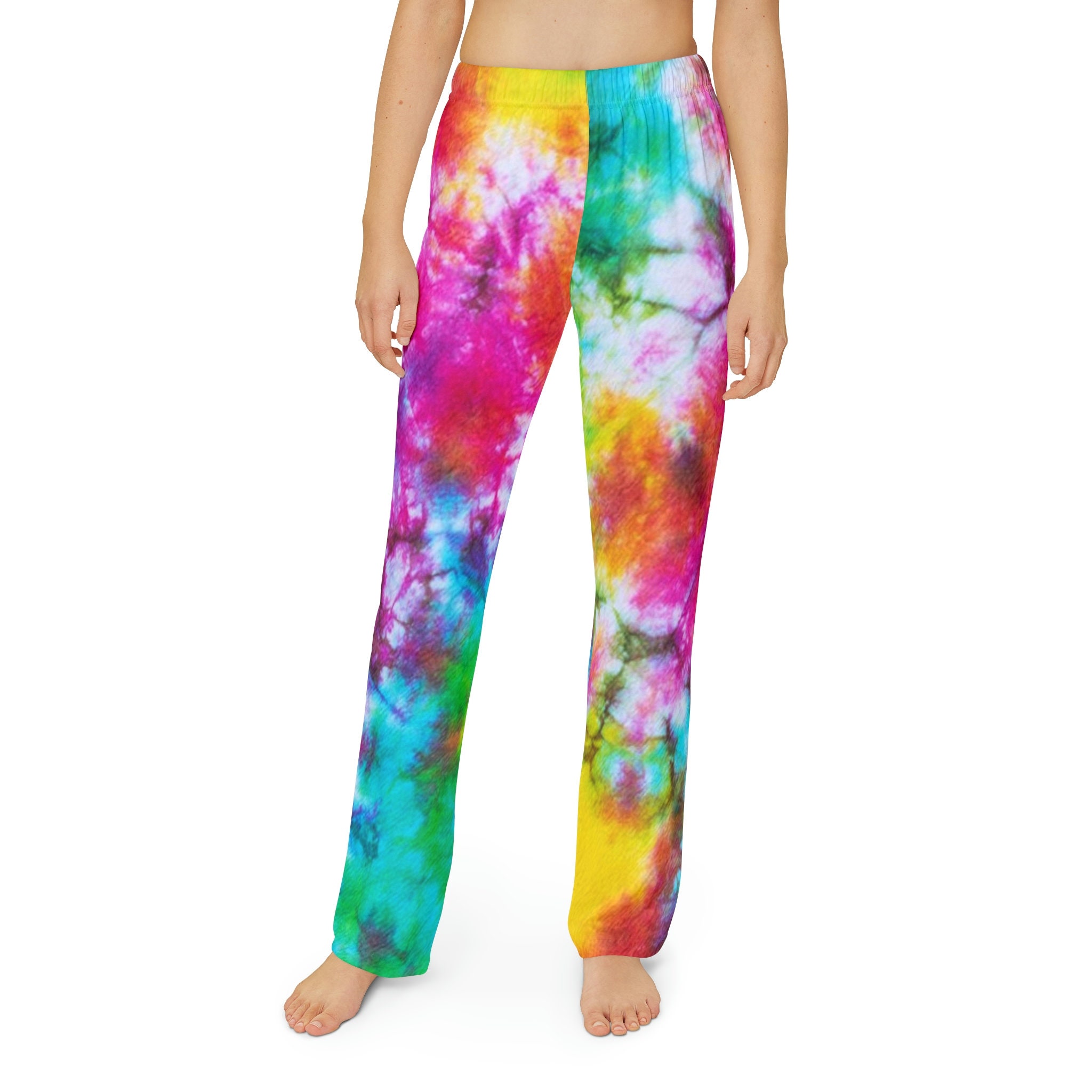 Kids Pajama Pants Multi Color Tie Dye Childs Groovy Pj Pants - Etsy