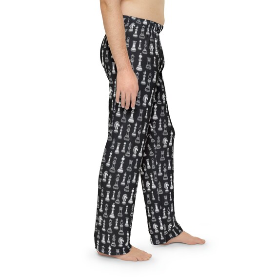 Pantalones Pijama Deportivos Sueltos De Ajedrez Para Hombre