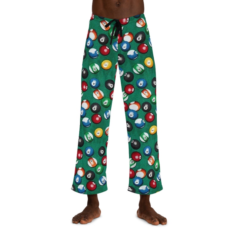 Men's Pajama Pants pool balls, billiards, pj bottoms, funny pool player gift, novelty pjs, mens lounge pants, gift for him image 8