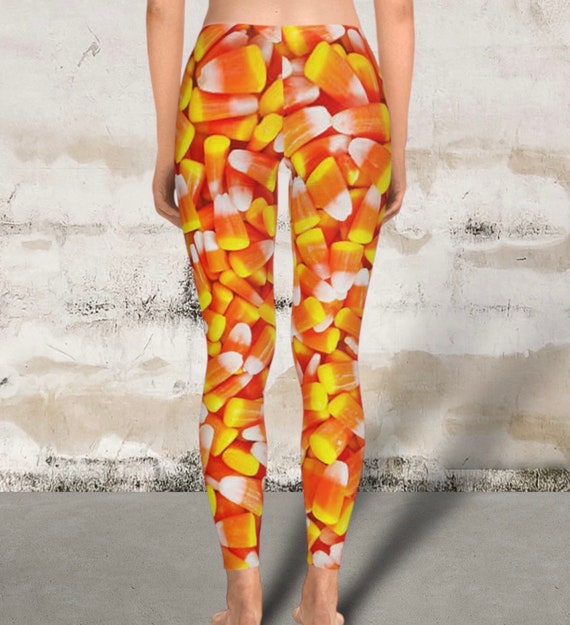 Soft Stretchy Leggings Halloween Candy Corns, Candy Corn Yoga Pants, Womens  Athleisure, Sport, Gym Apparel, Holiday Novelty Pants 