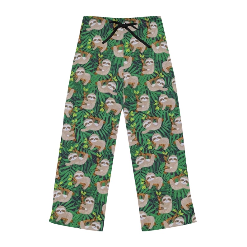 CafePress 'I HEART SLOTH' Women's Pajama Set – Novelty Sleepwear, Soft Cotton, Fitted Tee & Relaxed Bottoms