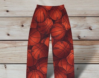 Ballons de basket-ball de pantalon de pyjama pour hommes, pantalon de pyjama de fan de basket-ball, pantalon de détente de nouveauté pour le jour du match pour hommes, cadeau pour lui