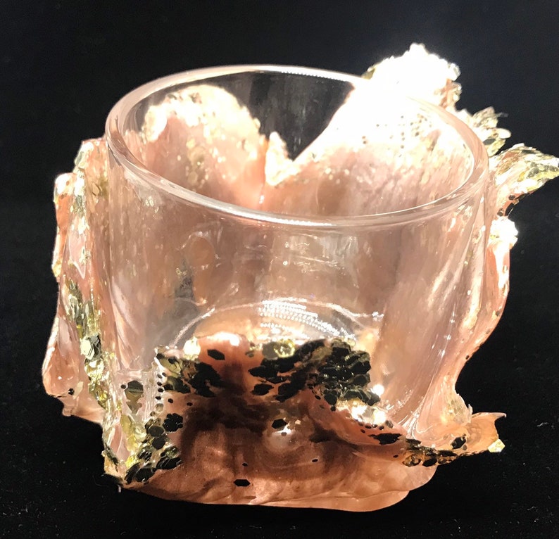 Resin candle holders epoxy resin sculpture votive holders Etsy