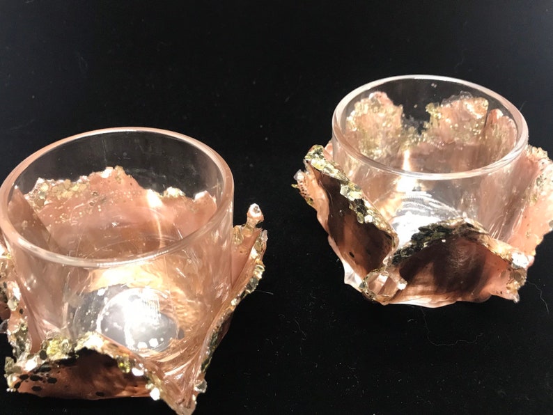 Resin candle holders epoxy resin sculpture votive holders Etsy