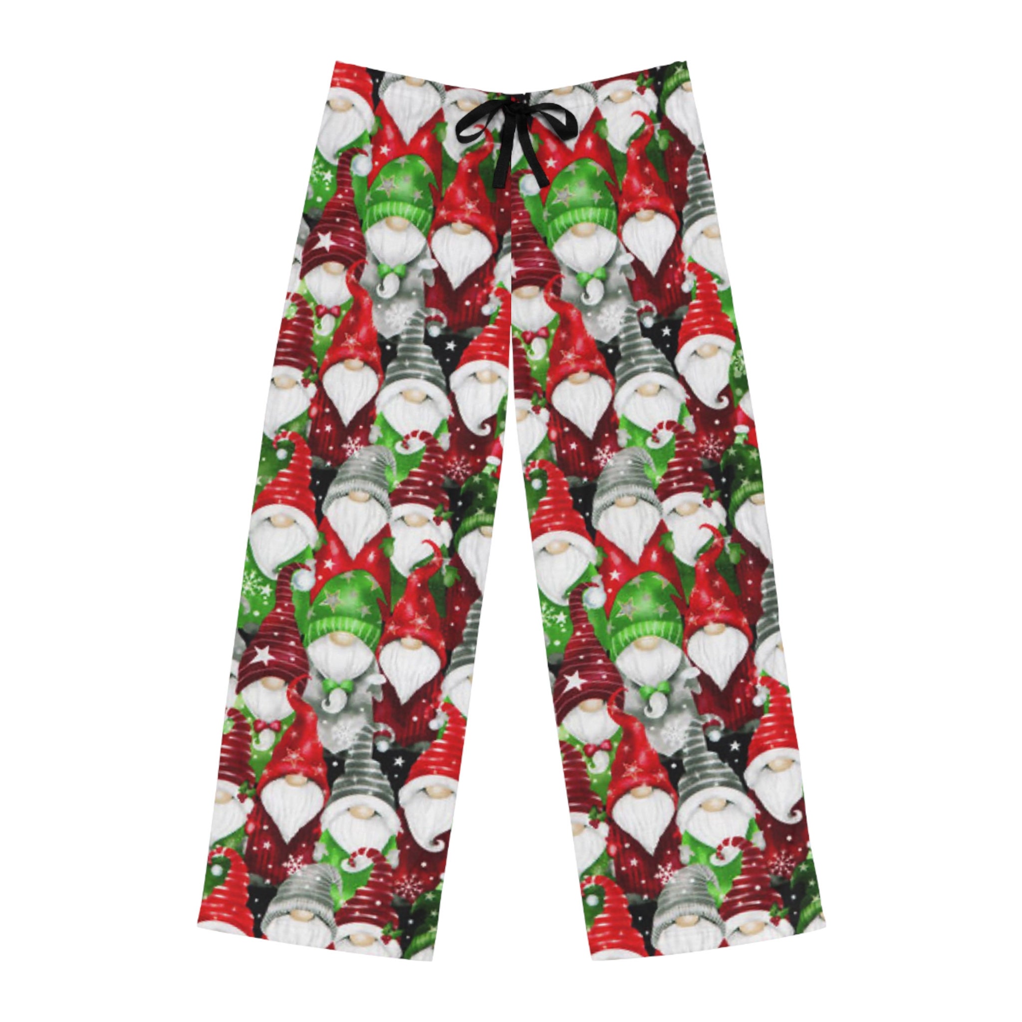 Men's Christmas Gnomes Pajama Pants, Festive Holiday Pj Bottoms, Funny