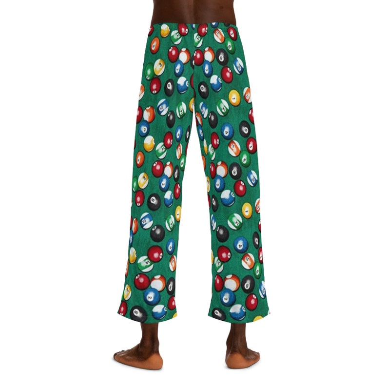 Men's Pajama Pants pool balls, billiards, pj bottoms, funny pool player gift, novelty pjs, mens lounge pants, gift for him image 5