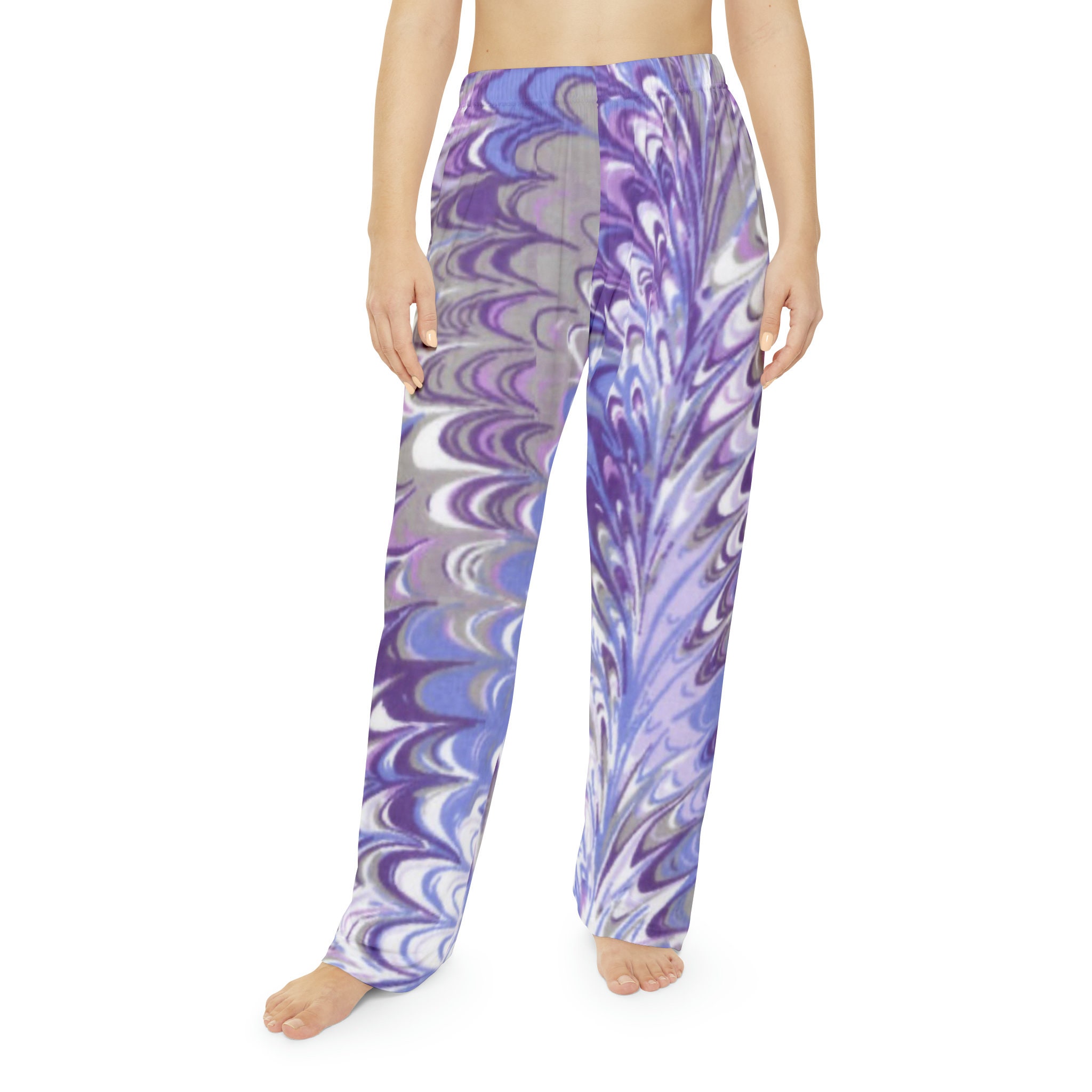Ladies Purple Swirl Pj Bottoms, Purple Loungewear, Womens Pjs, Novelty Pj  Pants, Lounge Pants, Ladies Sleepwear 