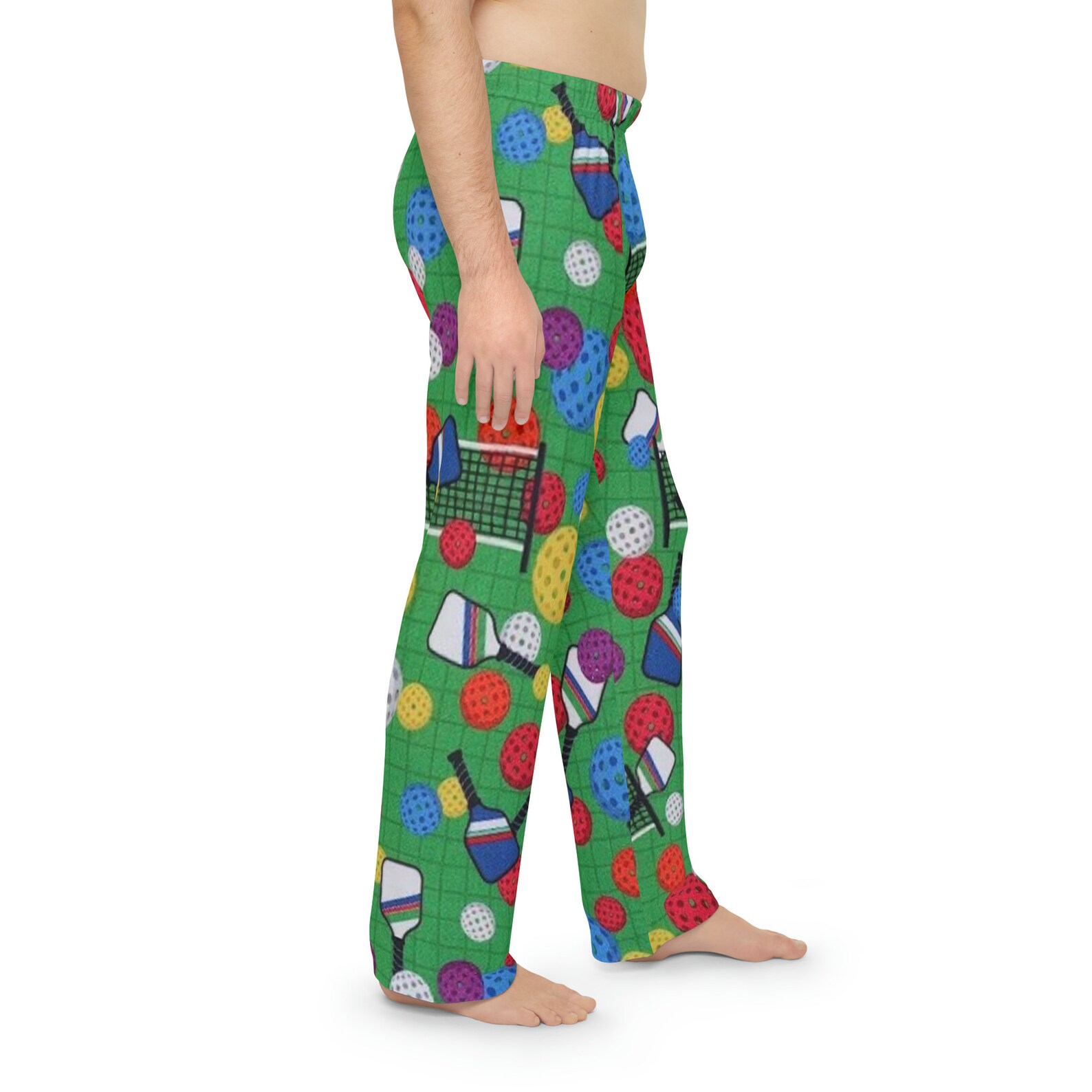 Men's Pajama Pants Pickleball Themed, Pickleball Pj Pants, Novelty