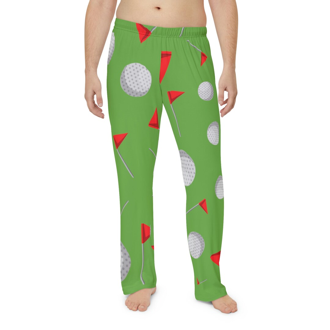 Men's Golf Themed Pajama Pants Novelty Pj Pants Golfer Etsy