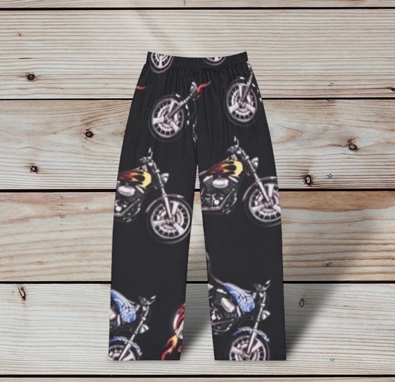 Ladies Motorcycle Print Pj Bottoms Biker Girl Print Pajama Pants Women s Novelty Bikes Pattern Lounge Pants Fun Summer Sleepwear Etsy UK