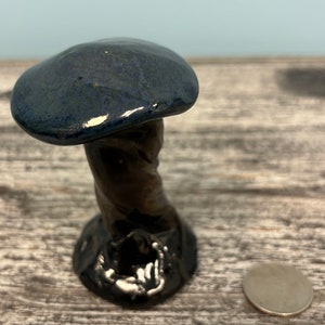 Whimsical Ceramic Mushroom, garden art, flower pot decor, cottage core mushroom, fairy garden decor