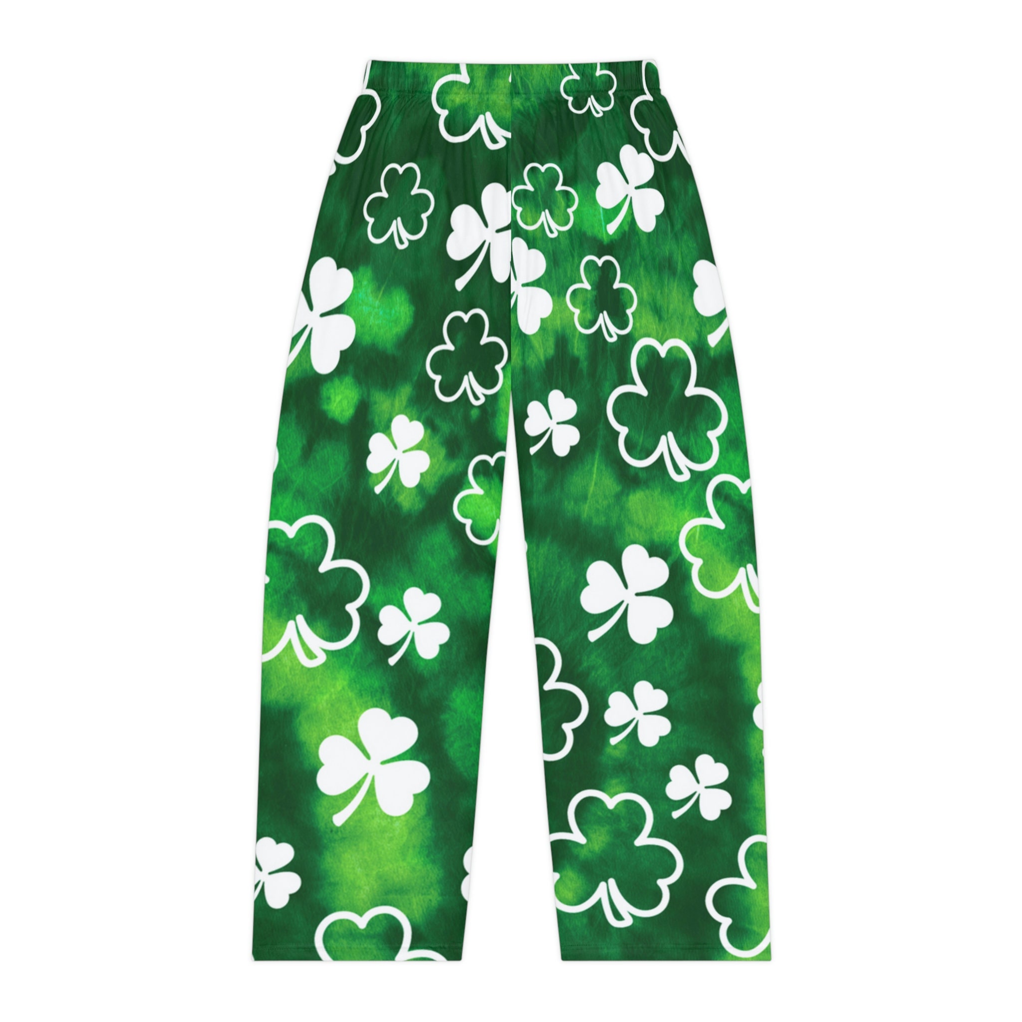 Women's Tie Dye Shamrock Pajama Pants, Green Tie Dye Pj Pants, Cute ...