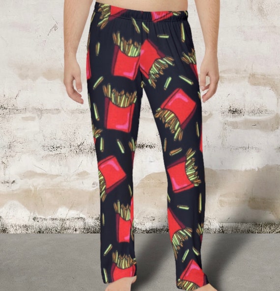 Men s Pajama Pants French Fries Funny French Fry Pj Pants Novelty Lounge Pants Men Funny Gift for Him Gag Gift Etsy Canada