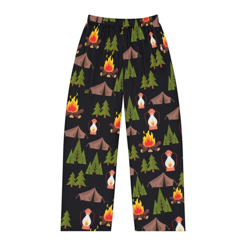 Camping Themed Women's Lounge Pants, Funny Camp Novelty Pjs Women, Gift