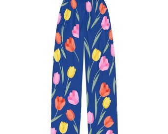 Kids tulips pj bottoms, spring kid fashion fun kids pj bottoms, child lounge pants, novelty kids lounge pants, pj bottoms