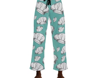 Men's chef hat Pajama Pants, chef pj bottoms, gift for him, funny mens lounge pants, holiday gift idea