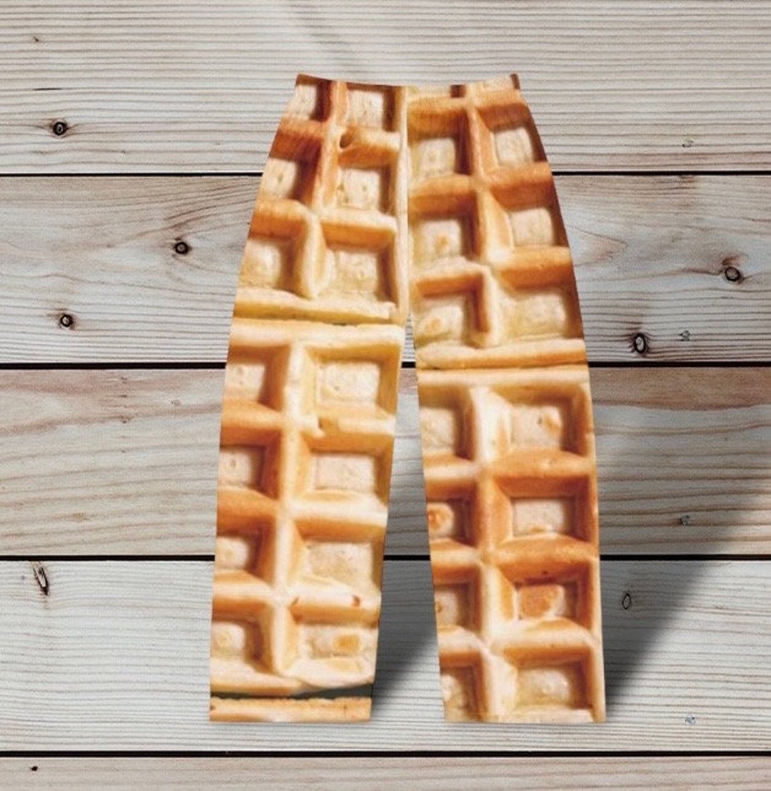 Men's Pajama Pants Breakfast Waffles Pj Pants Novelty Etsy