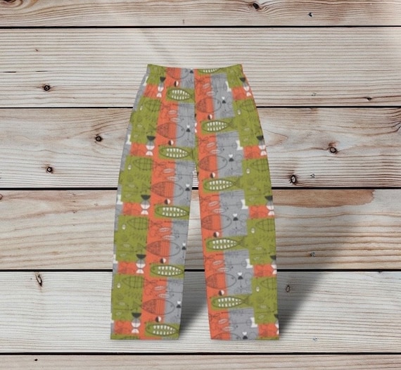 Men s Pajama Pants Fishing Themed Whimsical Fish Pj Pants Novelty Lounge Pants Men Gift for Him Gift for Dad Fish Pjs Etsy Canada