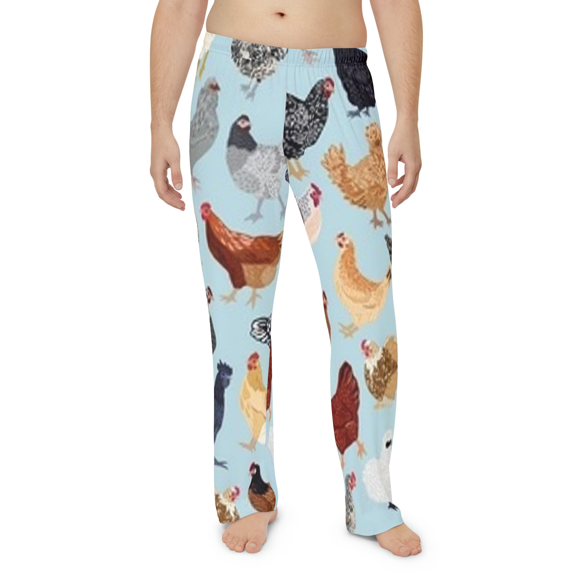 Men s Pajama Pants Chicken Lover Funny Chickens Pj Pants Novelty