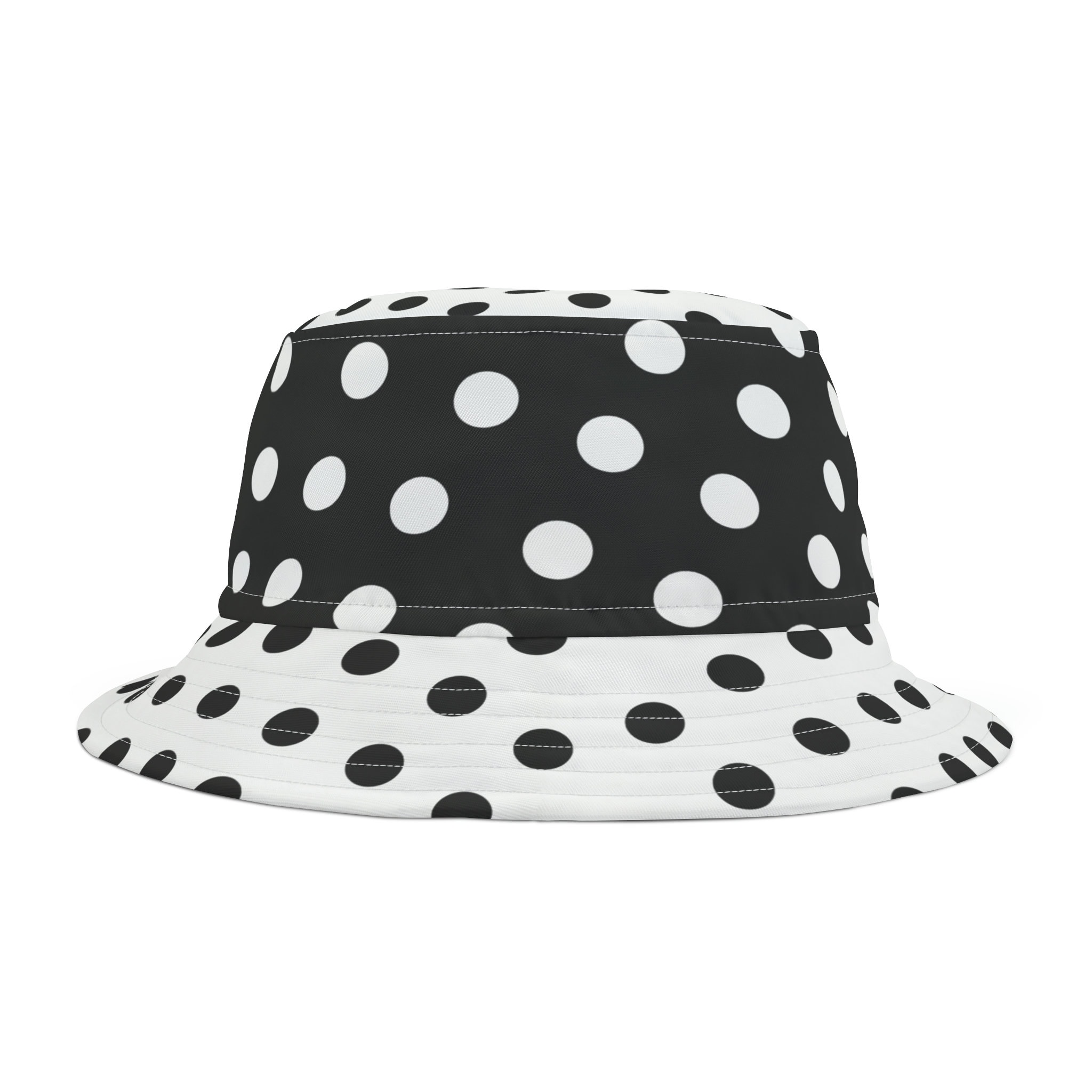 Polka dot bucket hat top