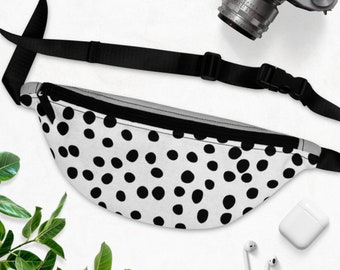 Fanny Pack, workout accessories, pouch with strap, travel pouch bag carrier, sling bag, bags, wallet phone holder, polka dot