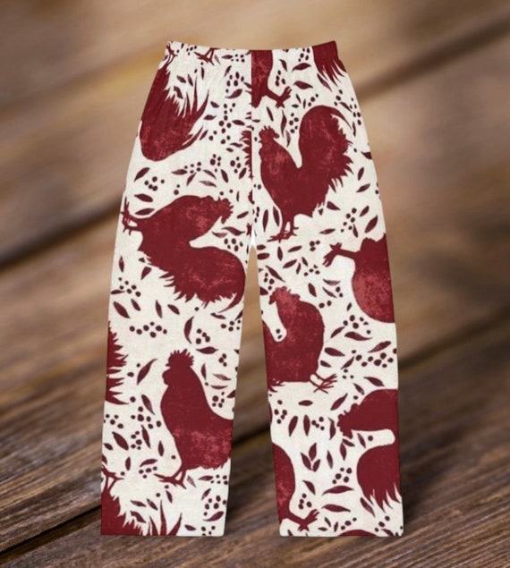 Men s Pajama Pants Roosters Chicken Red Rooster Pj Pants Novelty Lounge Pants Men Gift for Him Funny Mens Pjs Etsy UK