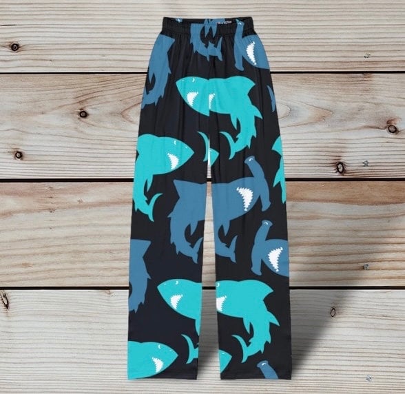 Boys Shark Print Fleece Pajama Pants