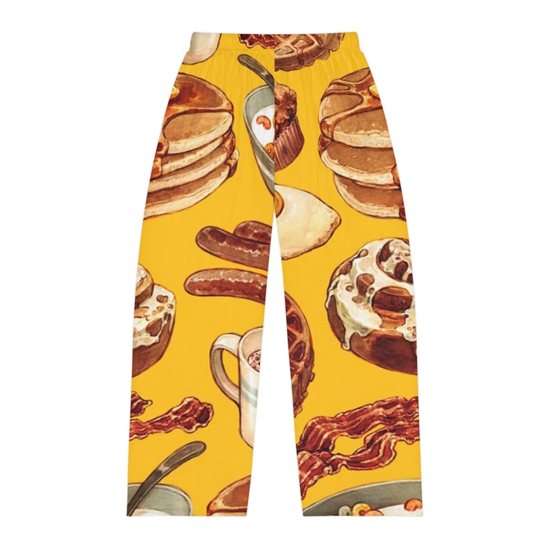 Men's Breakfast Themed Pajama Pants, Food Pj Pants, Novelty Lounge Pants Men, Funny Gift for Dad