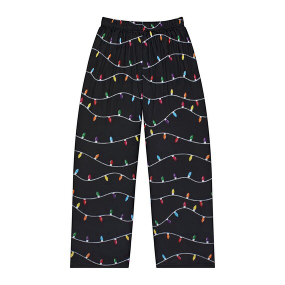 Christmas Lights Ladies Pj Pants, Holiday Lights Pajama Pants