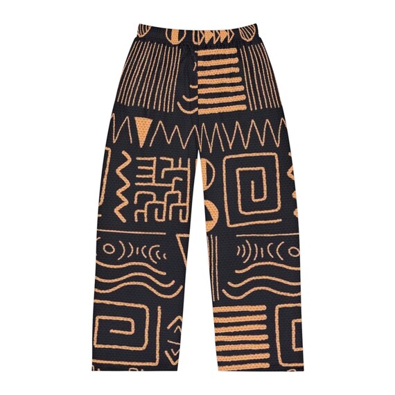 Men s Aztec Print Pajama Pants Fun Black and Gold Aztec Design Pj Pants Gift for Him Sleepwear Mens Funky Print Lounge Pants Etsy Canada