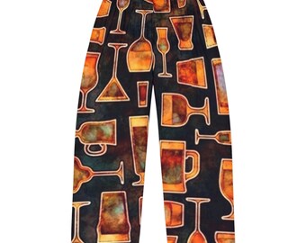 Mens Pajama Pants Cocktail Glasses Cocktails Pj Pants Novelty Lounge Pants Men Funny Gift for Dad Men Humorous Pj Bottom Etsy UK