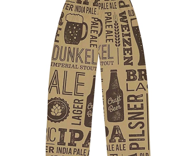 Beer Pattern Print Men Long Robe