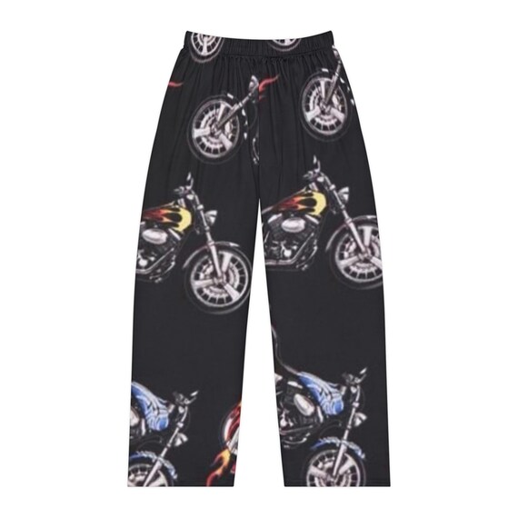 Ladies Motorcycle Print Pj Bottoms Biker Girl Print Pajama Pants Women s Novelty Bikes Pattern Lounge Pants Fun Summer Sleepwear Etsy Canada