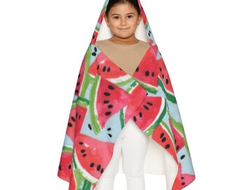 kids Hooded beach Towel, watermelons beach towel, swimming accessories, kids bath or pool towel, child beach wrap