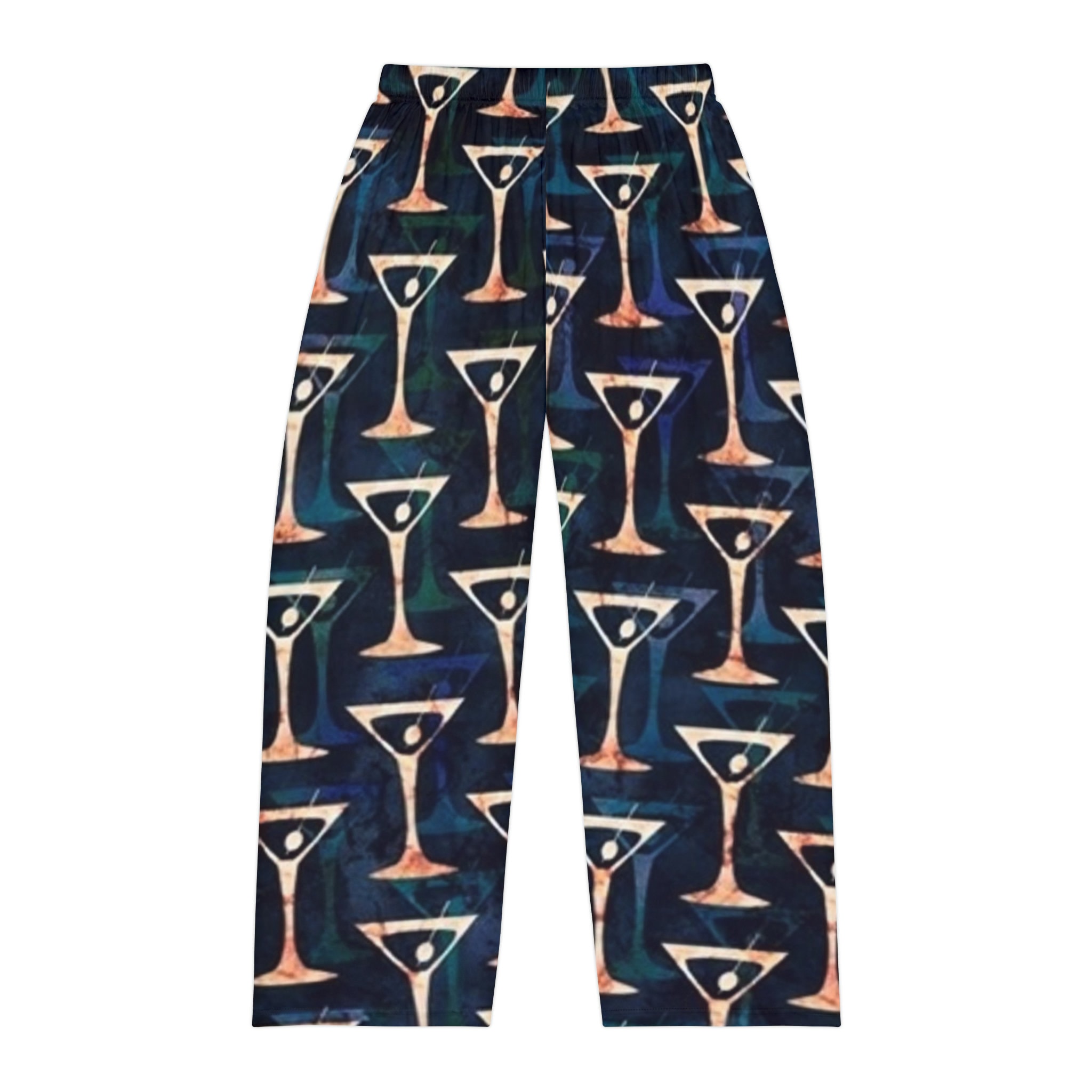 Men's Pajama Pants Martini Glasses, Cocktail Pj Pants, Novelty Lounge