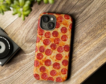 Tough phone case, all phone models, glossy or matte, funny pizza, tech accessories, gift, cell phone protector, phone cover