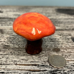 Whimsical Ceramic Mushroom, garden art, flower pot decor, cottage core mushroom, fairy garden decor